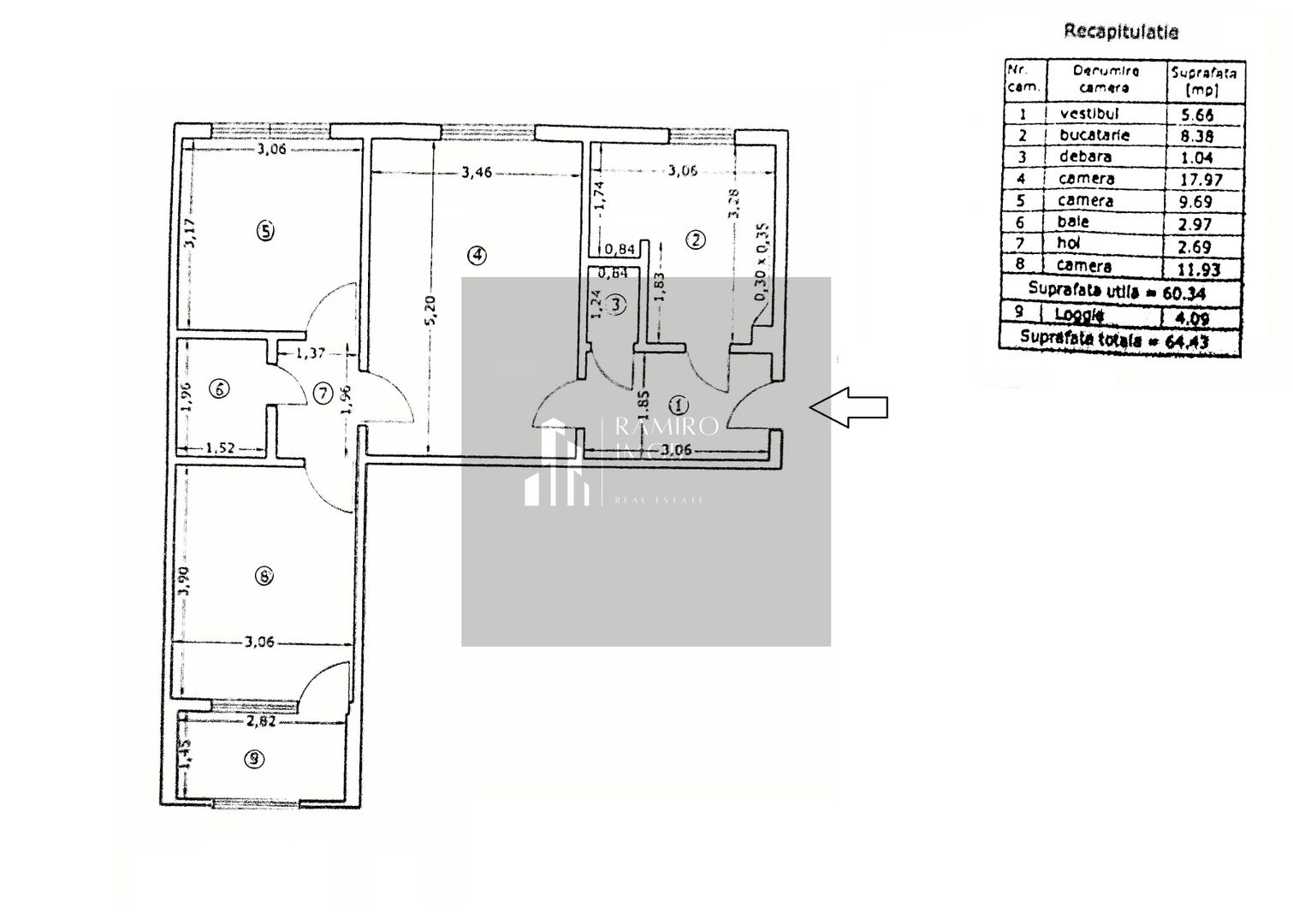Apartament 3 camere etaj 2, Piata Rahova, bloc anvelopat de 4etaje - Poză 5