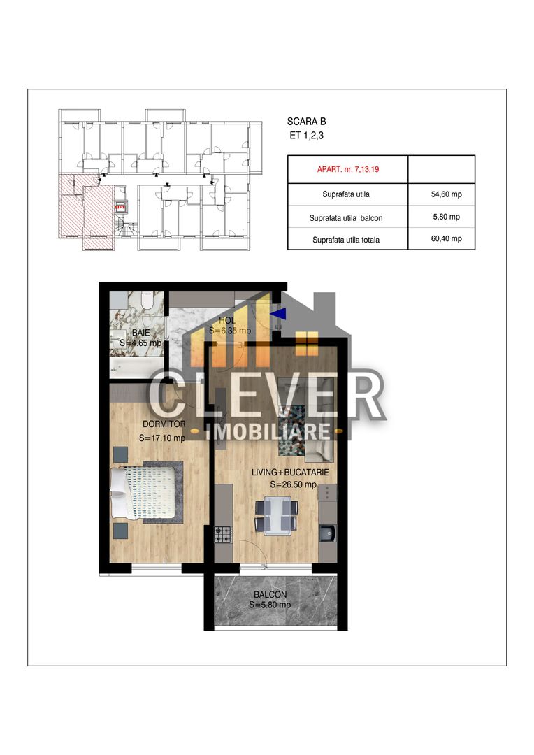 Apartament 2 camere - Pallady Metrou Teclu Comsion 0 promo parcare - Schiță 8