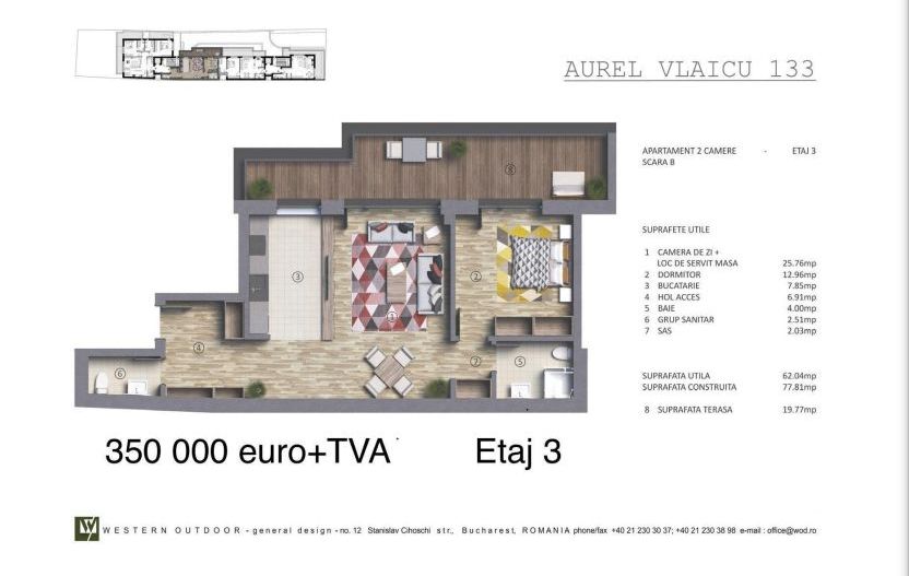 Apartament de vânzare cu 2 camere -Luxury Grand Estate- - Schiță 13