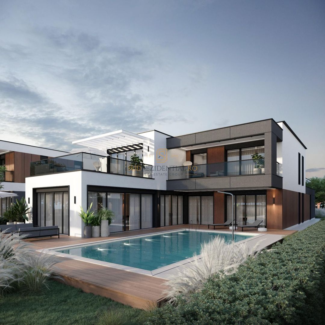 Vila exclusivista cu piscina si ponton pe malul Lacului Snagov - Poză 1