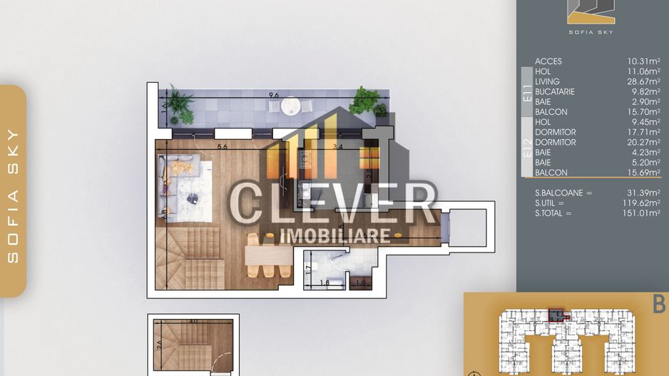 Apartament Duplex 3 Camere 700m Metrou Nicolae Teclu - Poză 1