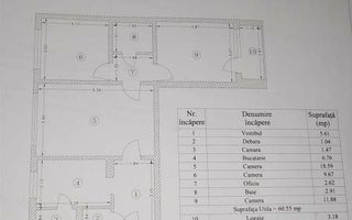 Apartament 3 camere in bloc reabilitat, Raul Doamnei, Drumul Taberei - Schiță 4