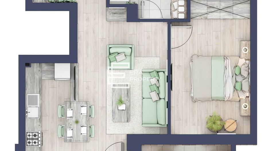 Apartament cu 2 camere, rulouri electrice, încălzire pardoseală, Sibiu - Schiță 14