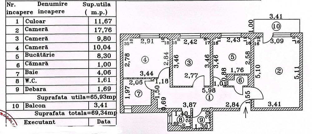 Apartament 3 camere Turda | Imobil 1982 - Poză 8