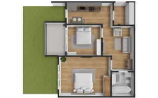 Apartament-3 Camere | 63mpu | La cheie | Intabulat | Gradina | Parter - Poză 2