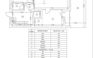 3 camere | curte proprie | bloc nou - Schiță 1
