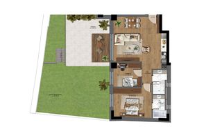 Apartament 3 camere nou, cu terasa Pta-Unirii AP05B - Schiță 20