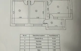 APARTAMENT 3 CAMERE | MOBILAT/UTILAT | OPORTUNITATE - Schiță 20