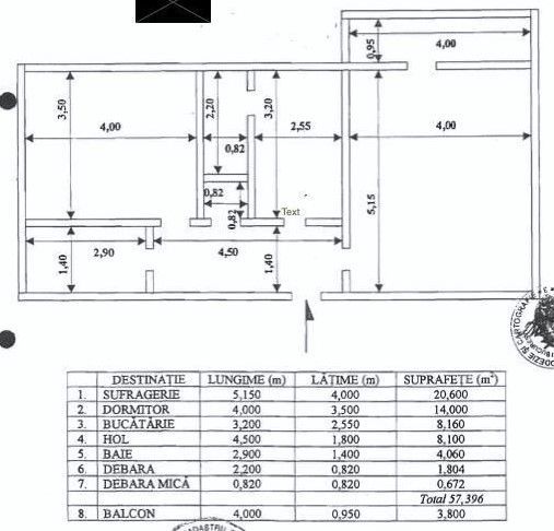 Vanzare Apartament 2 Camere intre Nerva Traian si Mall Vitan, Centrala - Schiță 4