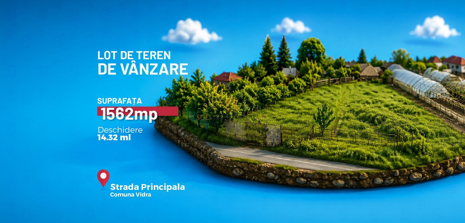 Teren intravilan de vânzare – 1.562 mp | Strada Câmpului, Comuna Vidra - Poză 1