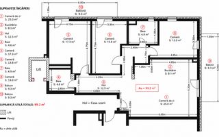 Apartament premium 99 mp cu 2 balcoane si parcare, Borhanci - Schiță 18