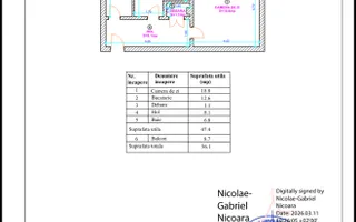 Apartament 2 camere | Etaj 1 | Parcare | Balcon | Siretului - Schiță 16