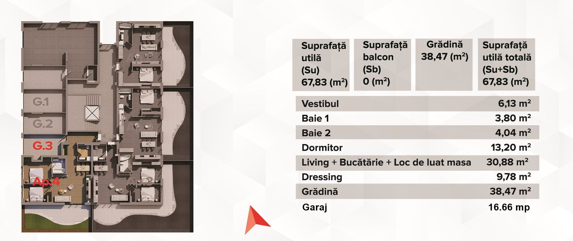 Direct de la DEZVOLTATOR. Apartament cu grădina de 38 mp și garaj - Poză 5