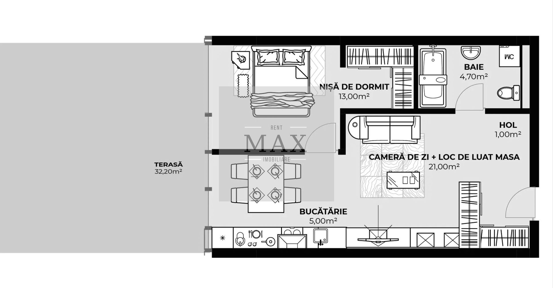 Apartament 2 camere de vânzare | 44,70 | Zona Autogară | Etaj 2 - Poză 1