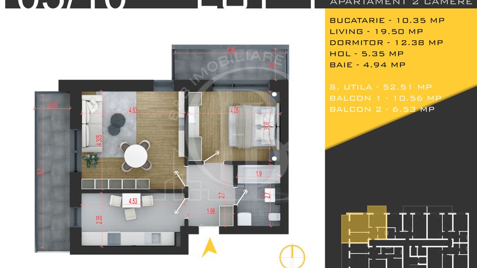 2 camere  Titan Pallady  Metrou Nicolae Teclu - Schiță 11