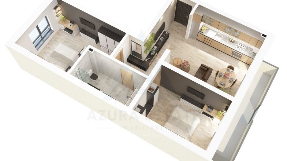 Apartament premium 61.2 mp utili 3 camere balcon 7.8 mp pe Dna Stanca - Poză 8