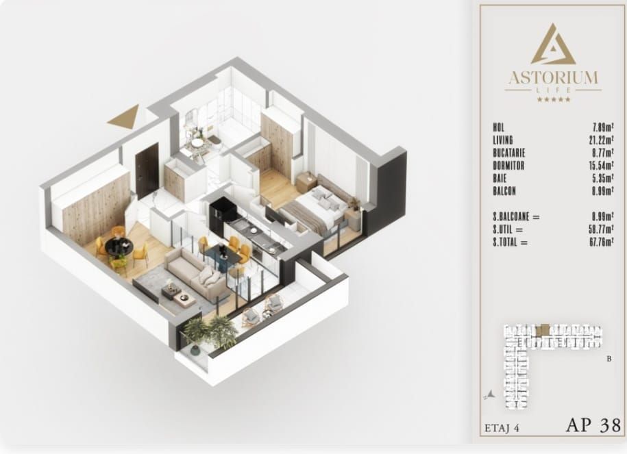 AP 2CAM. SPATIOS, DECOMANDAT- BLOC FINALIZAT/ ASTORIUM. PALLADY! - Poză 2