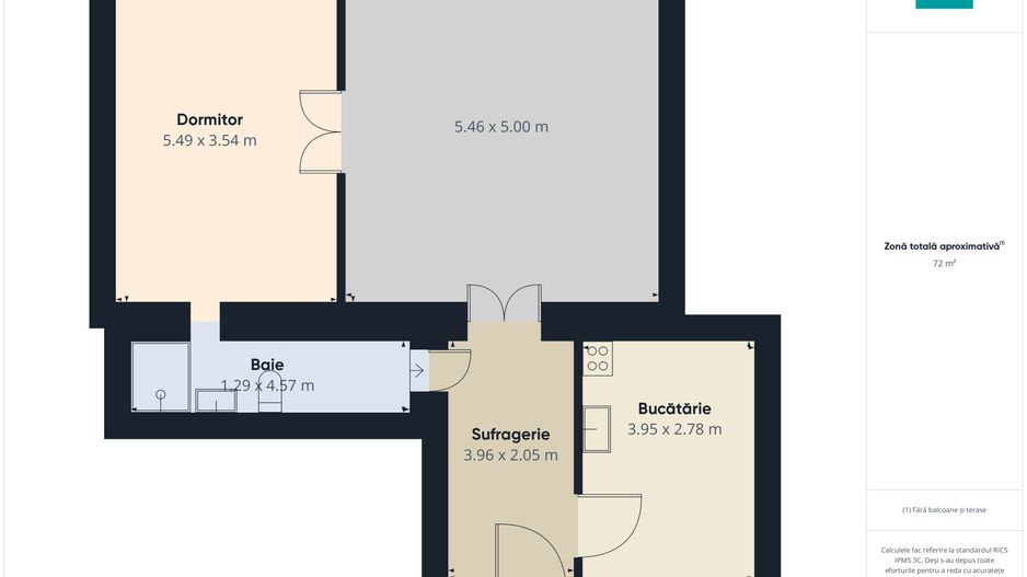 Apartament cu 2 camere,  75 mp, central, Arad - Poză 11