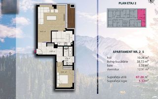 APARTAMENT 2 CAMERE PREMIUM | 67,26 MP UTILI + LOGIE | Brașov - Poză 3