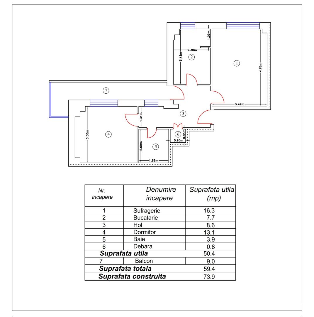 Apartament cu 2 camere, renovat, mobilat și utilat, VASLUI - zona AUROCOR-GARA; - Poză 18