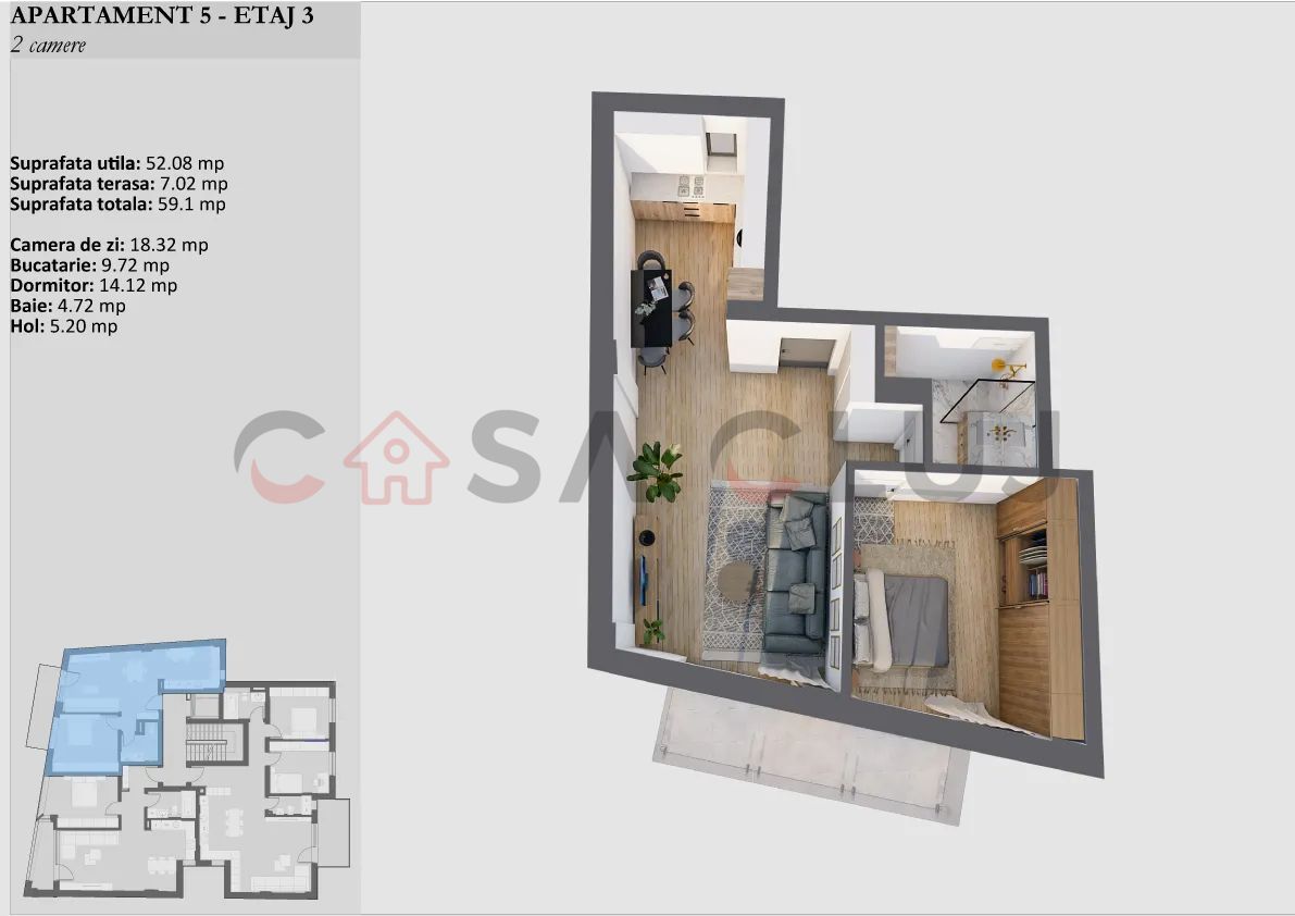 APARTAMENT PREMIUM CU 2 CAMERE ÎN CENTRU, CONSTRUCȚIE NOUĂ! - Poză 1