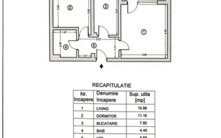 Apartament de 2 Camere Mobilat si Utilat complet + Loc de parcare - Schiță 31
