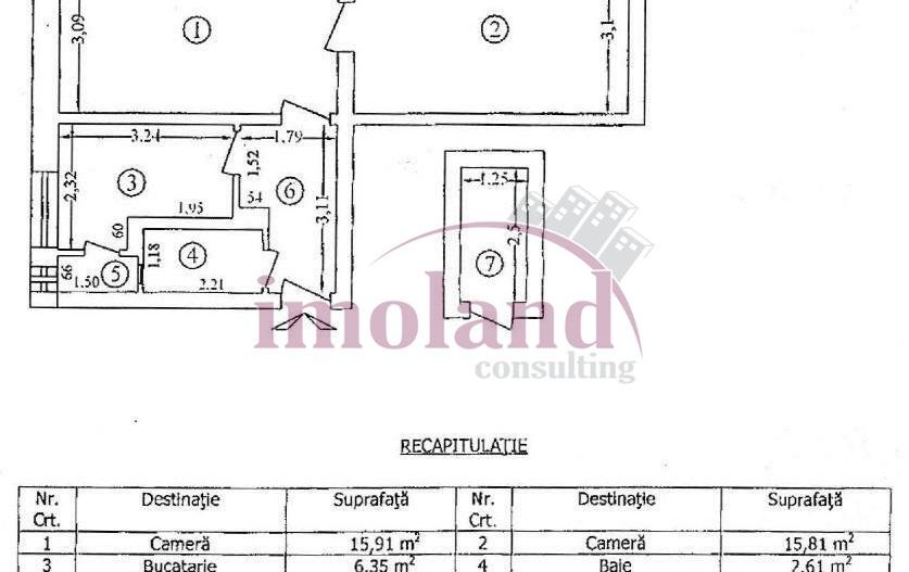 Vanzare apartament renovat integral - 2 camere - Floreasca - Schiță 11
