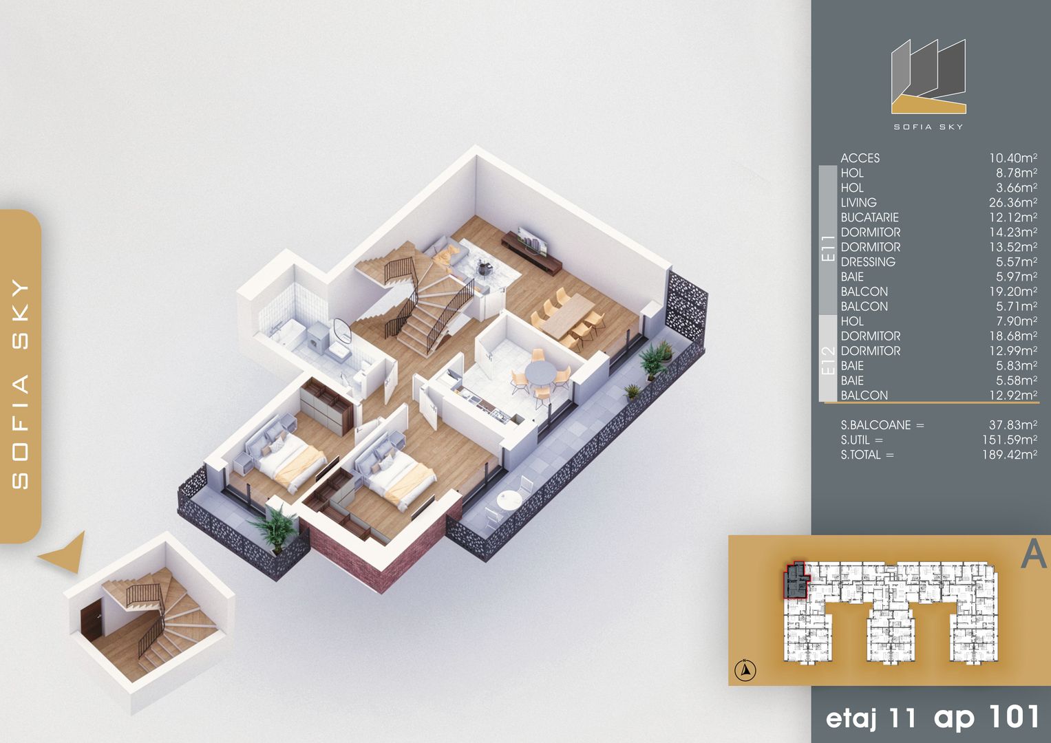 5 camere tip duplex -  Titan Pallady  7 min Metrou N Teclu - Schiță 9