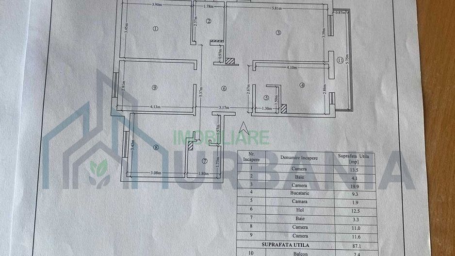 Apartament 4 camere, 94,5 mp, Lunca Cetățuii – 145.000 € - Poză 1