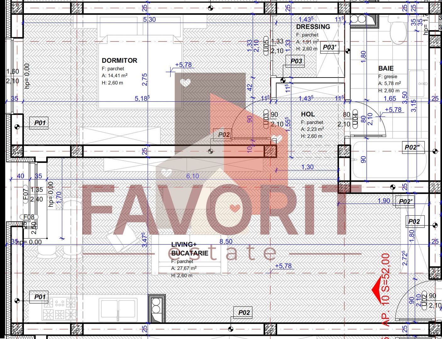 Etaj intermediar. Loc de parcare. Disponibil imediat - Schiță 8