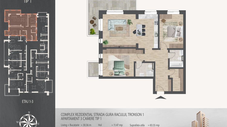 Apartament 2 camere Theodor Pallady,Metrou,Langa scoala Victor Brauner - Poză 1