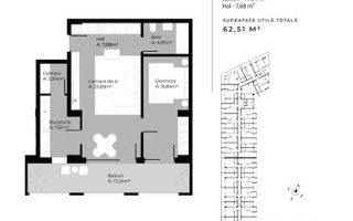 | Apartament cu 2 camere | Etaj intermediar | Cartierul Gheorgheni | - Poză 1