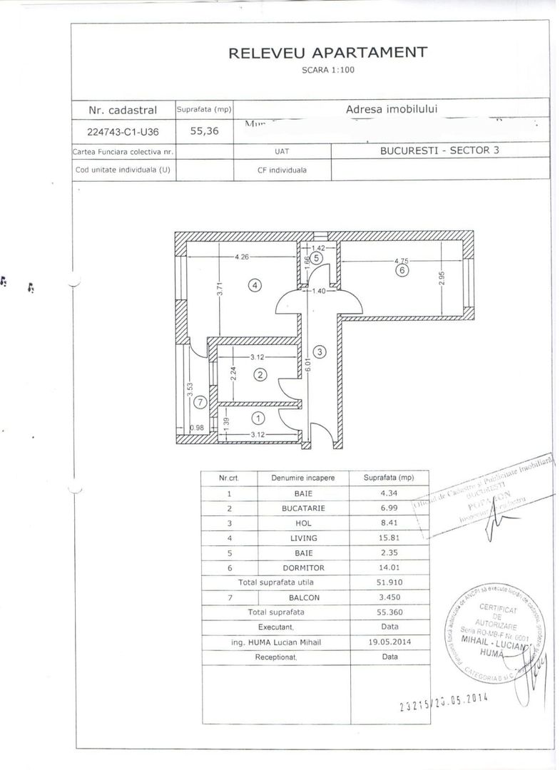 Apartament 2 camere cu 2 bai, decomandat, Trapezului - Poză 17