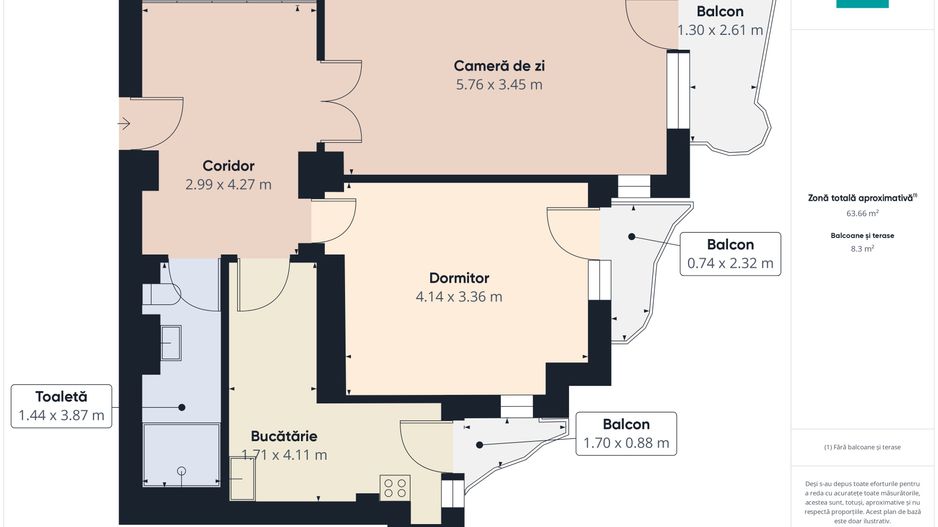 Apartament Modern de 2 Camere Bulevardul Unirii - Poză 8