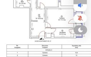 Apartament cu 4 camere, 70 mp, 3 dormitoare, 2 balcoane, La Terenuri. - Poză 8