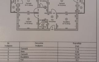 Apartament decomandat, bine intretinut, 3 camere, 2 bai  - Turnisor - Sibiu - Schiță 8