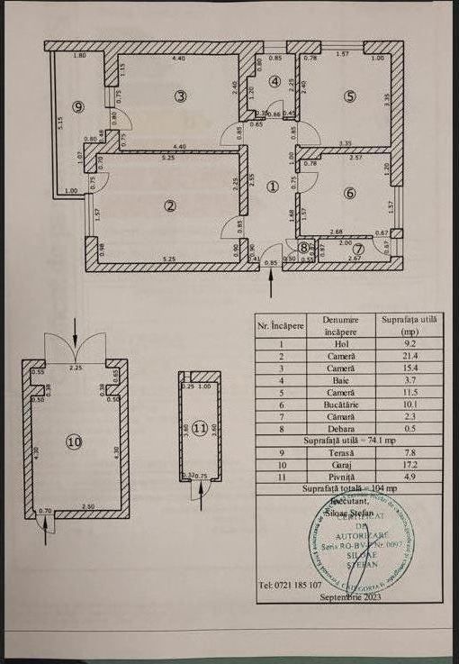 Centru Civic,  apartament spatios, cu pivniță,  garaj si priveliste frumoasă - Poză 14