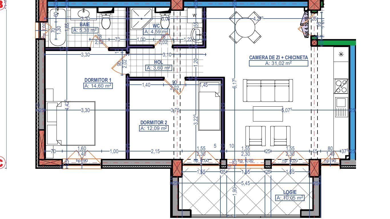 Dezvoltator | Apartamente disponibile imediat | 3 camere | 2 bai - Poză 16