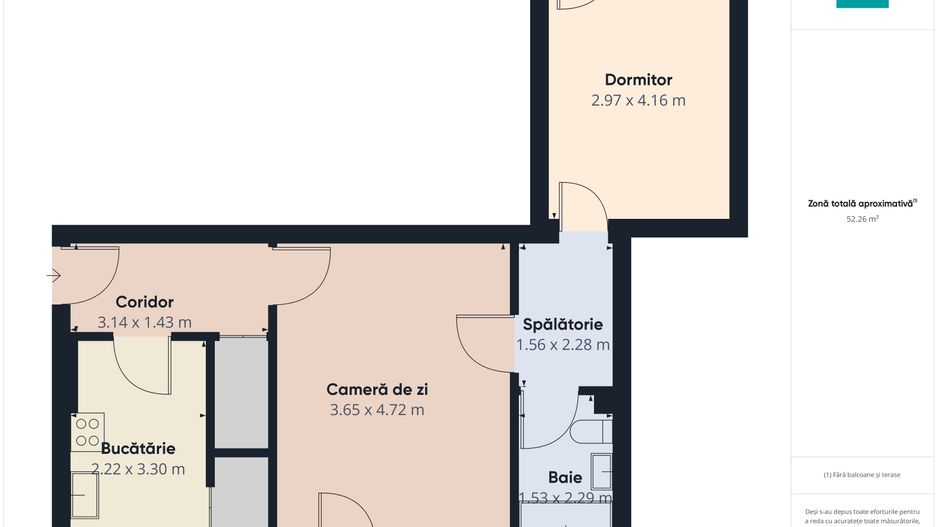 Apartament cu 2 camere de vânzare în zona Central - Poză 8
