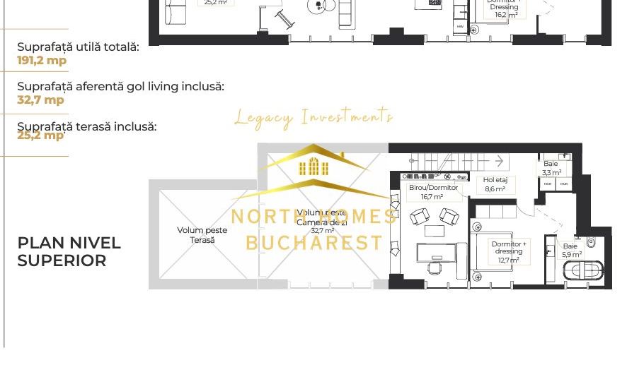 Loft 4 camere, 2 dormitoare si birou, 3 bai, terasa - Zona Floreasca - Poză 25