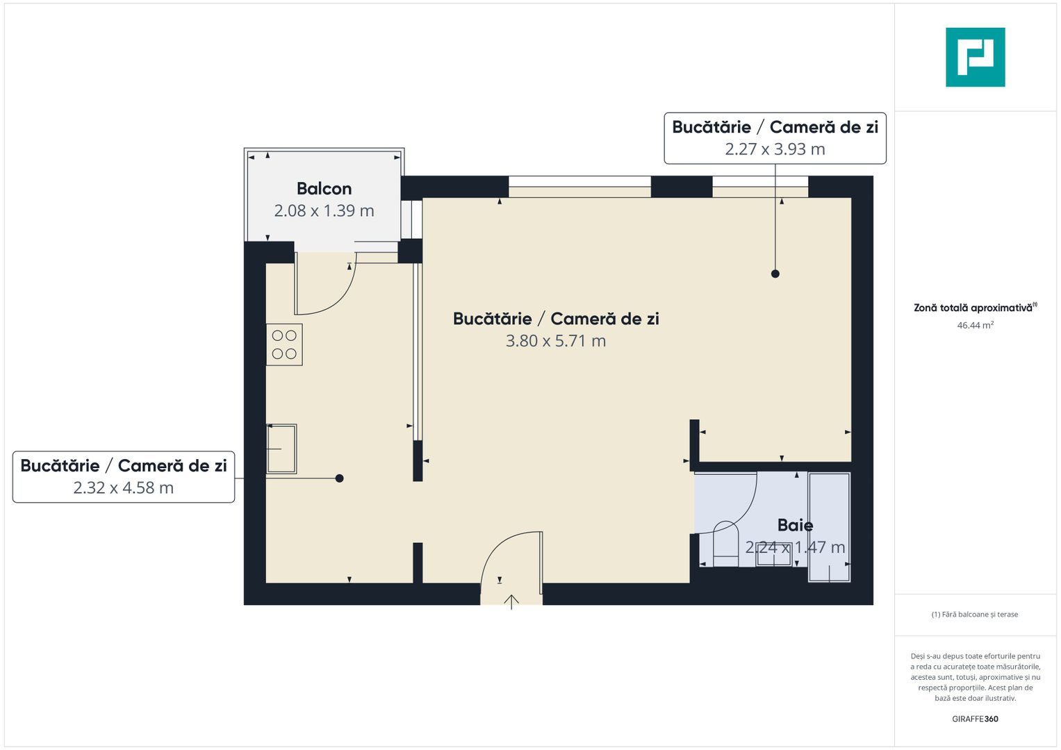 Studio Ultramodern Spațios în Pipera - Poză 4