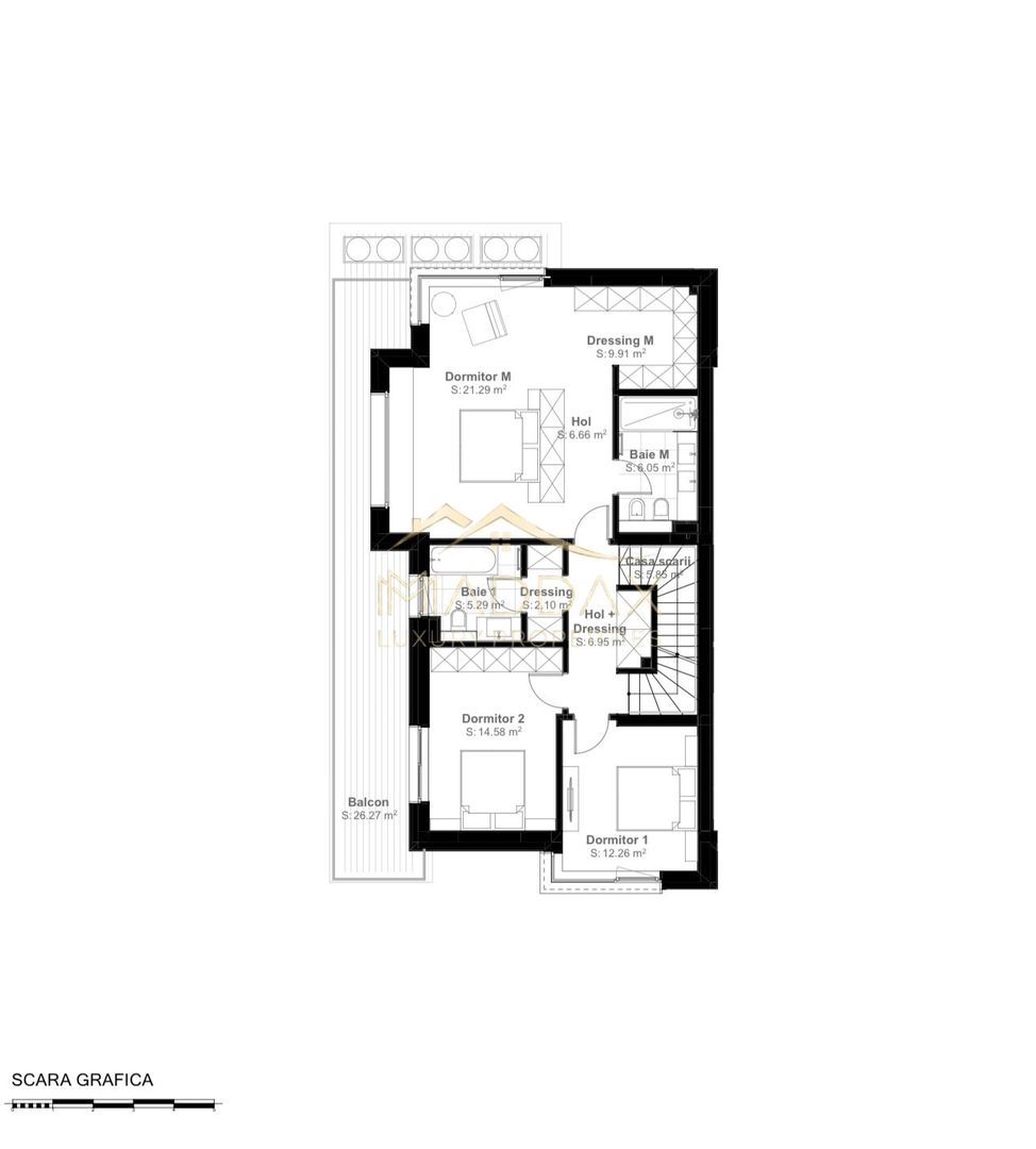 Vila cu 5 camere  *366mp* / Curte privată + piscina*315mp*/ Pipera - Lake View - Schiță 78