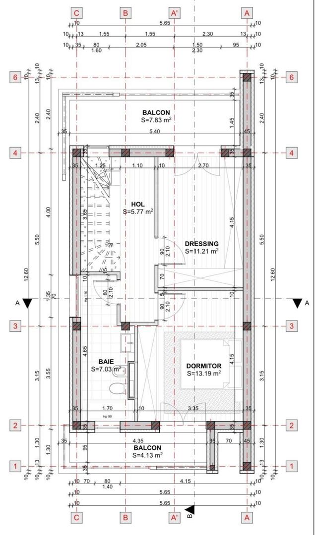 Casa individuala 4 camere -  Proiect arhitectural distinct - Giroc - Poză 11