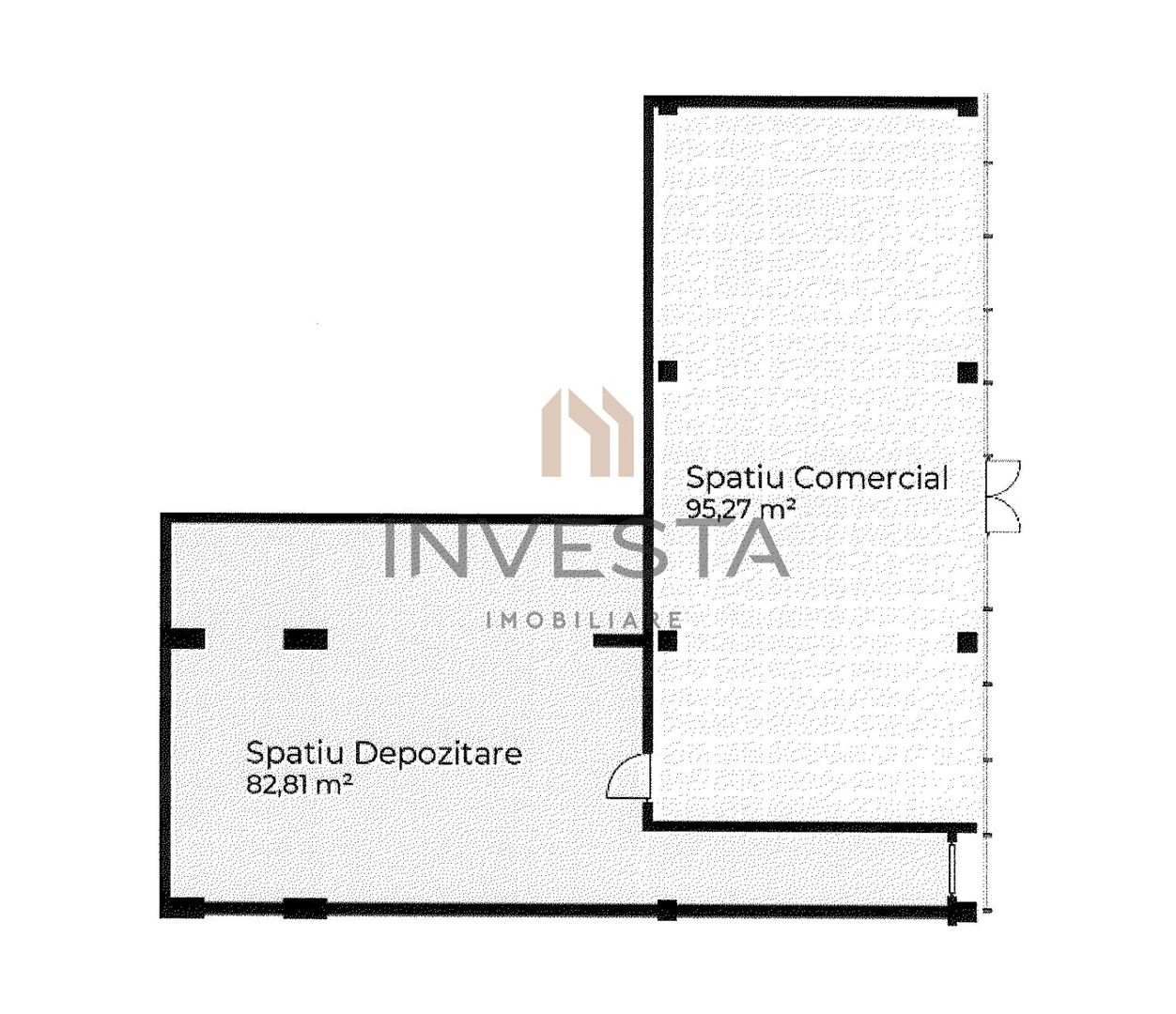 Spatiu Alimentatie Publica de vanzare, 178mp, Baza Sportiva Gheorgheni - Schiță 1