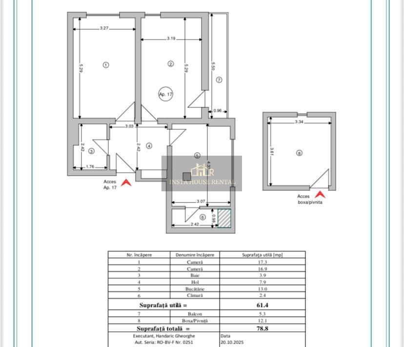 Apartament 67 mp Brasov Vechi PANORAMIC VIEW *IDEAL INVESTITIE* - Schiță 11