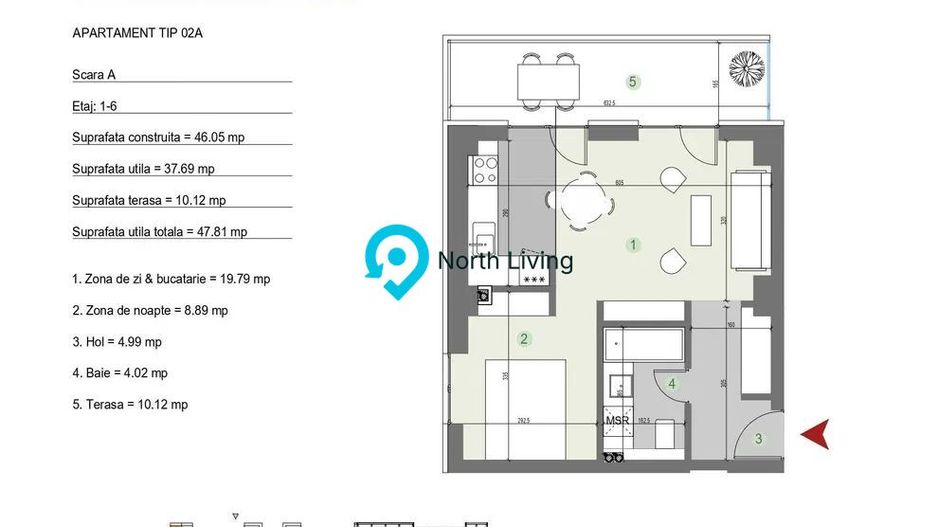 Studio 2 camere  |  The Level Apartments | Petrom City - Poză 15