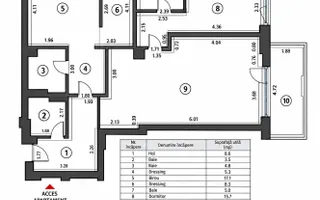 APARTAMENT PREMIUM 3 CAMERE | VEDERE PADURE | 110MP-RESIDENCE 5-PIPERA - Schiță 15