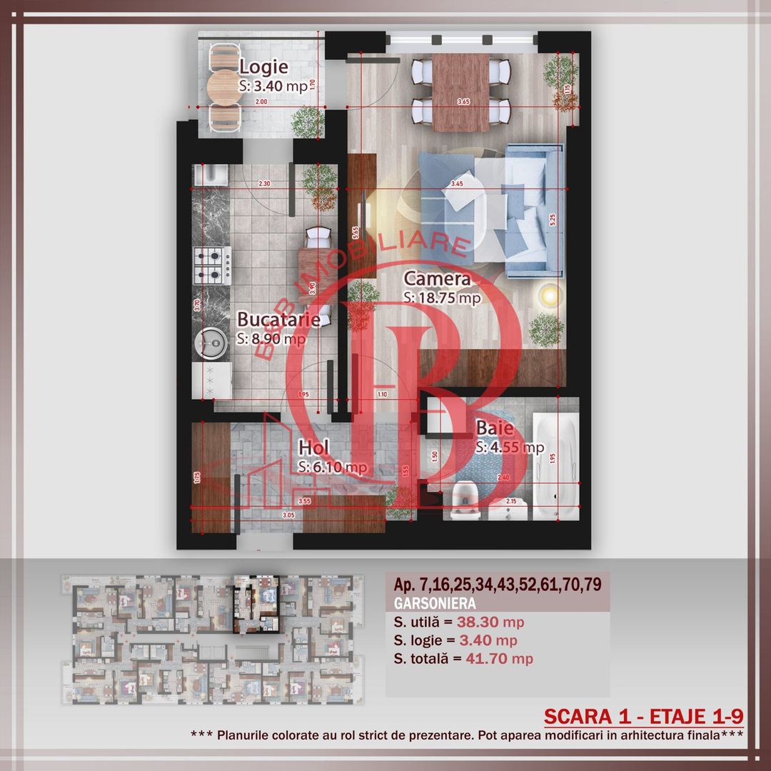 Garsoniera ideala pt  investitie Titan Pallady Metrou Nicolae Teclu - Schiță 1