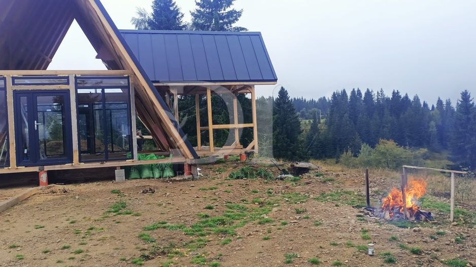 Cabana tip A frame si teren 1000 mp de vanzare / Marisel . Cluj - Poză 16