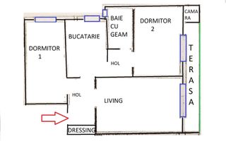 Vanzare apartament cu 3 camere in zona Iulius Mall! - Schiță 9